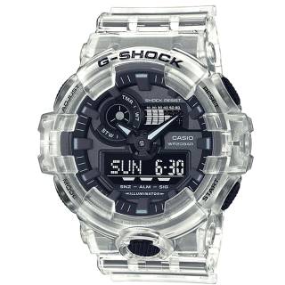 ΡΟΛΟΙ CASIO GA-700SKE-7AER CASIO G-SHOCK Chronograph Transparent Rubber Strap