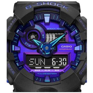 ΡΟΛΟΙ CASIO GA-700VB-1AER CASIO G-SHOCK Chronograph Black Rubber Strap