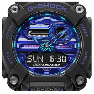 ΡΟΛΟΙ CASIO GA-900VB-1AER CASIO G-SHOCK Chronograph Black Rubber Strap