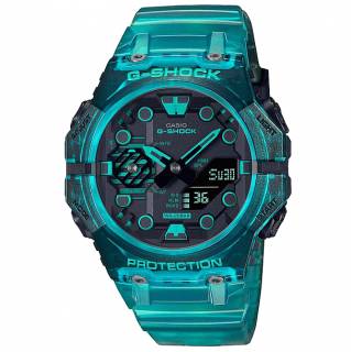 ΡΟΛΟΙ CASIO  GA-B001G-2AER CASIO G-SHOCK Smartwatch Chronograph Turquoise Rubber Strap