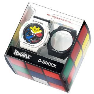 ΡΟΛΟΙ CASIO GAE-2100RC-1AER CASIO G-Shock Rubik's Black Rubber Strap