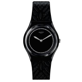 ΡΟΛΟΙ SWATCH GB320 SWATCH Dentelle Crystals Black Silicone Strap