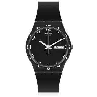 ΡΟΛΟΙ SWATCH  GB757 SWATCH Gent Over black Black Silicone Strap