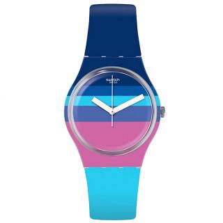 ΡΟΛΟΙ SWATCH GE260 SWATCH Azul'Heure Multicolor Silicone Strap