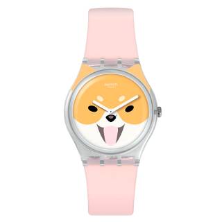 ΡΟΛΟΙ SWATCH GE279 SWATCH Akita Inu Pink Silicone Strap