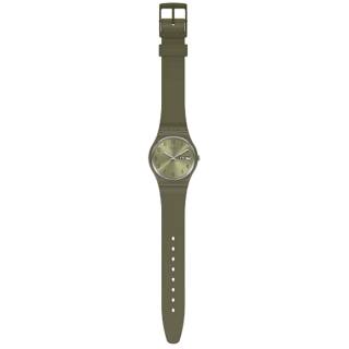 ΡΟΛΟΙ SWATCH GG712 SWATCH Gents Pearlygreen Khaki Silicone Strap