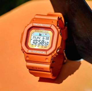 ΡΟΛΟΙ CASIO  GLX-5600RT-4ER CASIO G-SHOCK Chronograph Orange Rubber Strap