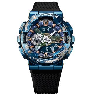 ΡΟΛΟΙ CASIO GM-110EARTH-1AER CASIO G-Shock Planet Earth Limited Edition Blue Rubber Strap