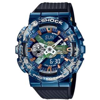 ΡΟΛΟΙ CASIO GM-110EARTH-1AER CASIO G-Shock Planet Earth Limited Edition Blue Rubber Strap