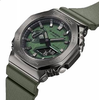 ΡΟΛΟΙ CASIO GM-2100B-3AER G-SHOCK Chronograph Khaki Rubber Strap