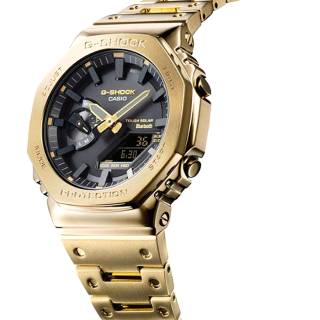 ΡΟΛΟΙ CASIO GM-B2100GD-9AER G-SHOCK Solar Chronograph Gold Stainless Steel Bracelet