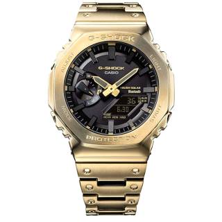 ΡΟΛΟΙ CASIO GM-B2100GD-9AER G-SHOCK Solar Chronograph Gold Stainless Steel Bracelet