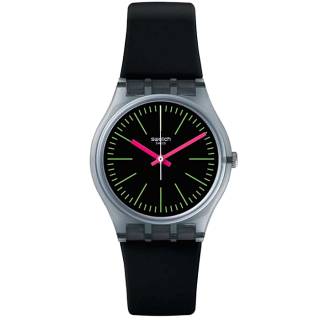 ΡΟΛΟΙ SWATCH   GM189 SWATCH Vibe Fluo Loopy Black Silicone Strap