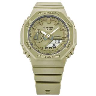 ΡΟΛΟΙ CASIO GMA-S2100BA-3AER G-SHOCK Dual Time Chronograph Green Rubber Strap