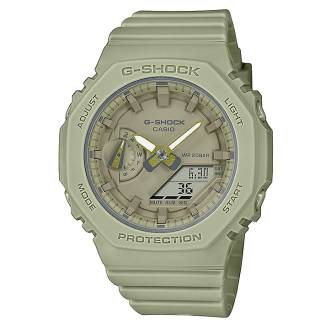 ΡΟΛΟΙ CASIO GMA-S2100BA-3AER G-SHOCK Dual Time Chronograph Green Rubber Strap