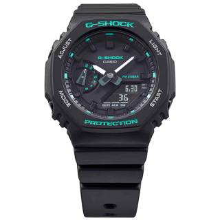 ΡΟΛΟΙ CASIO GMA-S2100GA-1AER G-SHOCK Dual Time Chronograph Black Rubber Strap