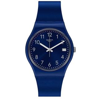 ΡΟΛΟΙ SWATCH GN416 SWATCH Silver in Blue Silicone Strap