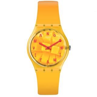 ΡΟΛΟΙ SWATCH  GO119 SWATCH Coeur De Mangue Orange Silicone Strap