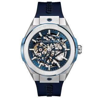 ΡΟΛΟΙ CERRUTI  CIWGR2008103 CERRUTI Ruscello Automatic Blue Silicone Strap