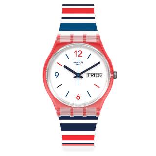 ΡΟΛΟΙ SWATCH GR712 SWATCH Sea Barcode Multicolor Rubber Strap