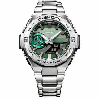 ΡΟΛΟΙ CASIO  GST-B500AD-3AER CASIO G-SHOCK Smartwatch Tough Solar Chronograph Silver Stainless Steel Bracelet