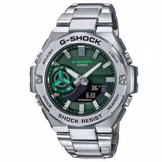 ΡΟΛΟΙ CASIO  GST-B500AD-3AER CASIO G-SHOCK Smartwatch Tough Solar Chronograph Silver Stainless Steel Bracelet