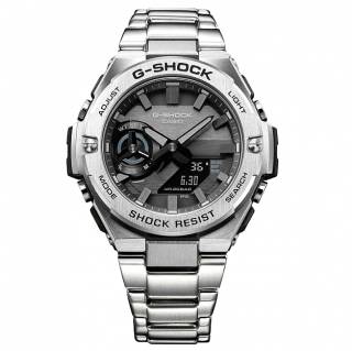 ΡΟΛΟΙ CASIO  GST-B500D-1A1ER CASIO G-SHOCK Smartwatch Tough Solar Chronograph Silver Stainless Steel Bracelet