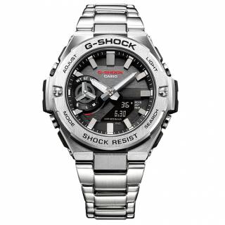 ΡΟΛΟΙ CASIO  GST-B500D-1AER CASIO G-SHOCK Smartwatch Tough Solar Chronograph Silver Stainless Steel Bracelet