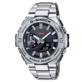 ΡΟΛΟΙ CASIO  GST-B500D-1AER CASIO G-SHOCK Smartwatch Tough Solar Chronograph Silver Stainless Steel Bracelet