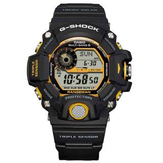 ΡΟΛΟΙ CASIO  GW-9400Y-1ER G-SHOCK Master of G-Land Rangeman Tough Solar Chronograph Black Rubber Strap