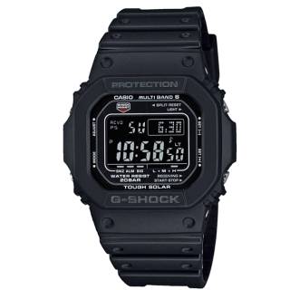 ΡΟΛΟΙ CASIO  GW-M5610U-1BER CASIO G-SHOCK Solar Chronograph Black Rubber Strap