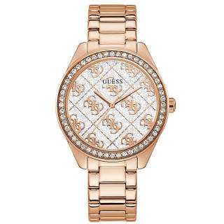 ΡΟΛΟΙ GUESS  GW0001L3 GUESS Ladies Crystals Rose Gold Stainless Steel Bracelet