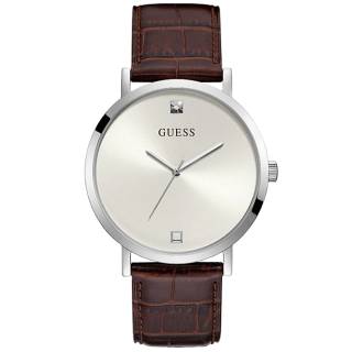 ΡΟΛΟΙ GUESS GW0009G3 GUESS Crystals Brown Leather Strap