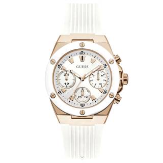 ΡΟΛΟΙ GUESS  GW0030L3 GUESS Ladies White Rubber Strap