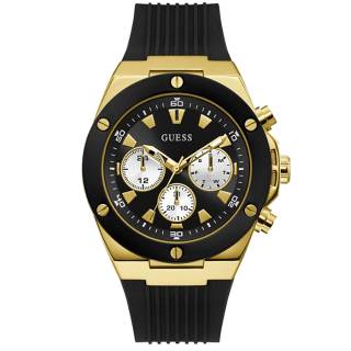 ΡΟΛΟΙ GUESS GW0057G1 GUESS Mens Black Rubber Strap