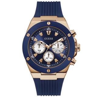 ΡΟΛΟΙ GUESS  GW0057G2 GUESS Mens Blue Rubber Strap