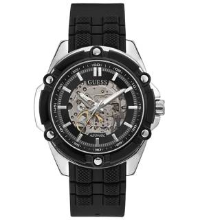 ΡΟΛΟΙ GUESS  GW0061G1 GUESS Bolt Automatic Black Rubber Strap