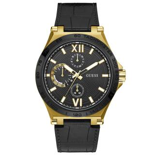 ΡΟΛΟΙ GUESS  GW0204G1 GUESS Renegade Black Leather Strap