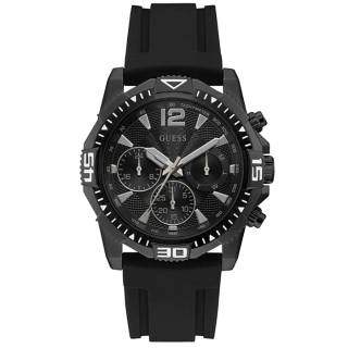 ΡΟΛΟΙ GUESS  GW0211G3 GUESS Commander Chronograph Black Rubber Strap