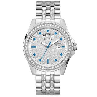 ΡΟΛΟΙ GUESS  GW0218G1 GUESS Comet Crystals Silver Stainless Steel Bracelet