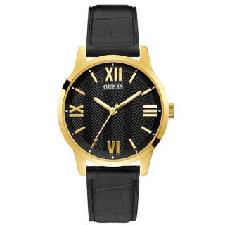 ΡΟΛΟΙ GUESS  GW0250G2 GUESS Campbell Black Leather Strap