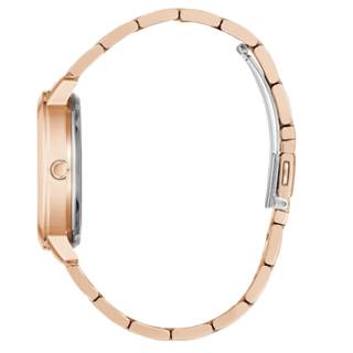 ΡΟΛΟΙ GUESS  GW0300L3 GUESS Quattro Crystals Rose Gold Stainless Steel Bracelet