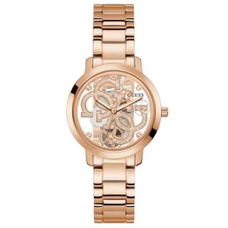 ΡΟΛΟΙ GUESS  GW0300L3 GUESS Quattro Crystals Rose Gold Stainless Steel Bracelet