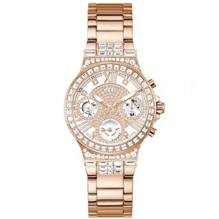 ΡΟΛΟΙ GUESS  GW0320L3 GUESS Moonlight  Crystals Rose Gold Stainless Steel Bracelet