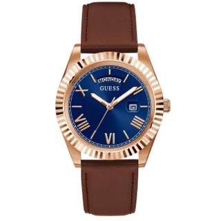 ΡΟΛΟΙ GUESS  GW0353G2 GUESS Connoisseur Brown Leather Strap