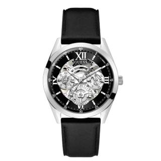 ΡΟΛΟΙ GUESS  GW0389G1 GUESS Tailor Black Leather Strap