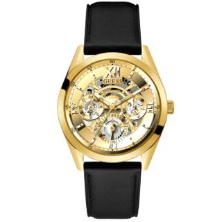 ΡΟΛΟΙ GUESS  GW0389G2 GUESS Tailor Black Leather Strap