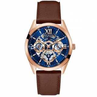 ΡΟΛΟΙ GUESS GW0389G3  GUESS Tailor Brown Leather Strap