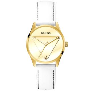 ΡΟΛΟΙ GUESS  GW0399L1 GUESS Emblem White Leather Strap