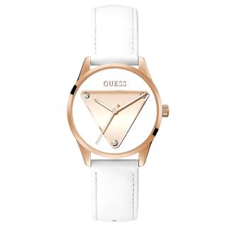 ΡΟΛΟΙ GUESS  GW0399L2 GUESS Emblem White Leather Strap